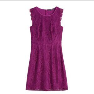Brixon Ivy Medina Stretch Lace Sleeveless Sheath Dress in Purple Size S